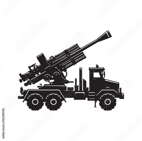 Asphalt Roller silhouette vector illustration
