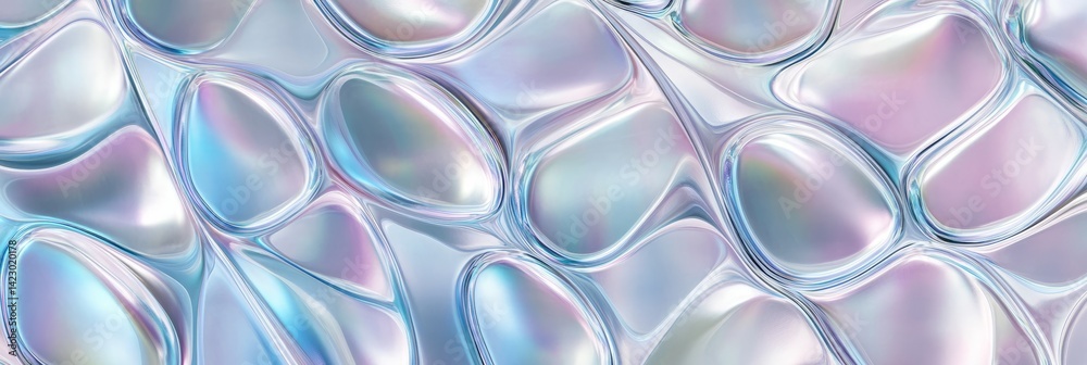 Swirling abstract shapes reflect light with iridescent colors in a detailed background of smooth contours Swirling abstract shapes reflect light with iridescent colors in a detailed background of smooth contours