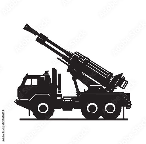 Asphalt Roller silhouette vector illustration
