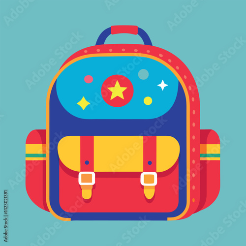 kids school bag vector