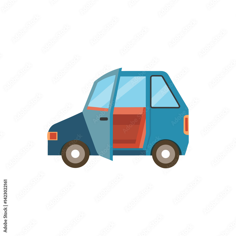 Fototapeta premium Open Car Door isolated on transparent background