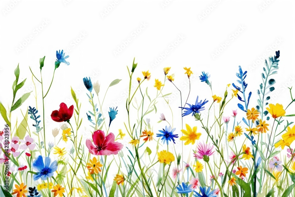 Wildflowers nature backgrounds outdoors.