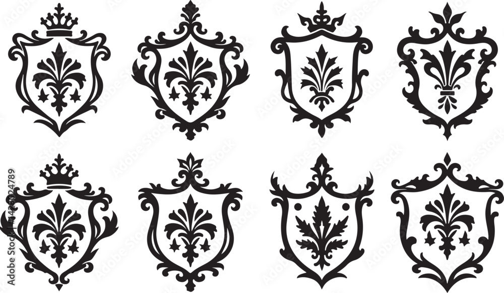 Fototapeta premium Vintage Crest & Shield Bundle