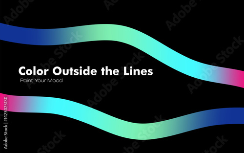Unique and modern abstract illustration featuring smooth color gradients. Great for stylish designs across various digital and print media