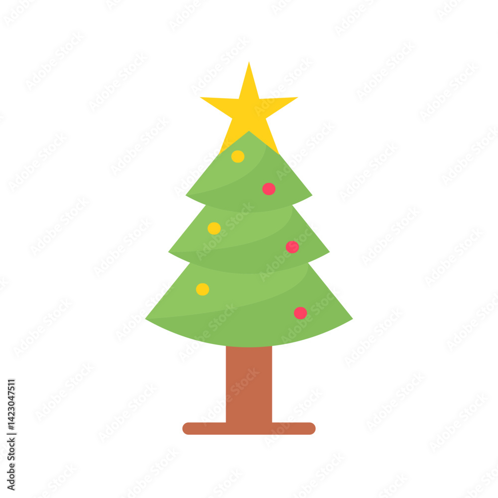 Christmas Tree icon vector image. Suitable for mobile apps, web apps and print media. Christmas Tree icon vector image. Suitable for mobile apps, web apps and print media.