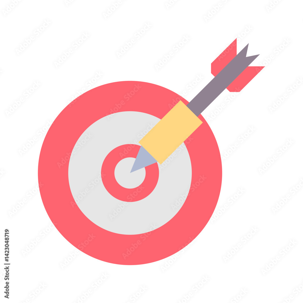 Dart Board icon vector image. Suitable for mobile apps, web apps and print media.