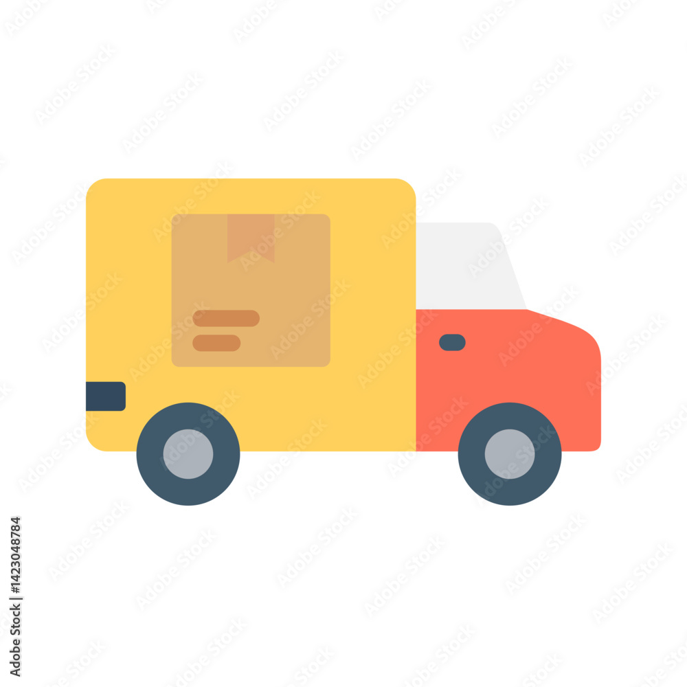 Delivery Truck icon vector image. Suitable for mobile apps, web apps and print media. Delivery Truck icon vector image. Suitable for mobile apps, web apps and print media.