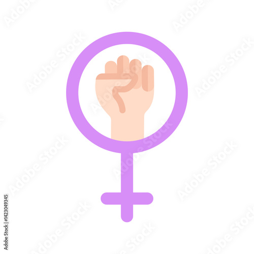 Feminism icon vector image. Suitable for mobile apps, web apps and print media.