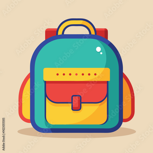 kids school bag vector