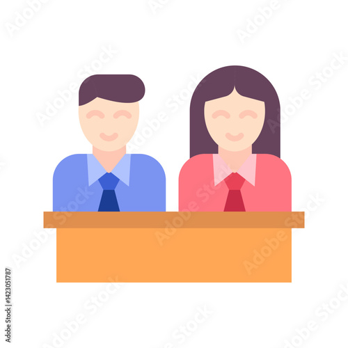 Jury icon vector image. Suitable for mobile apps, web apps and print media.