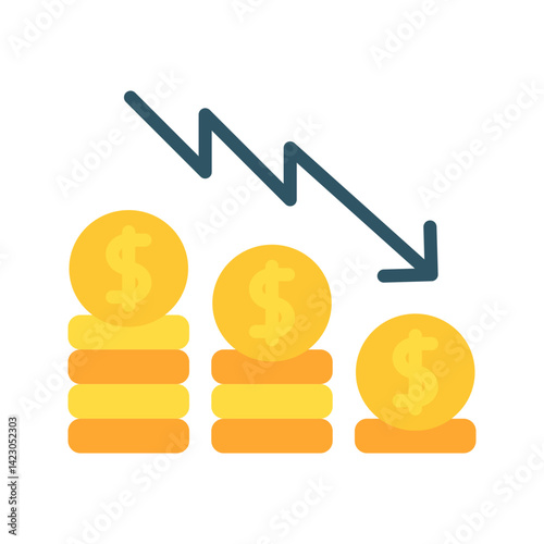 Loss icon vector image. Suitable for mobile apps, web apps and print media.