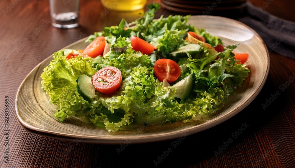 Salad with vegetables on the table Salad with vegetables on the table