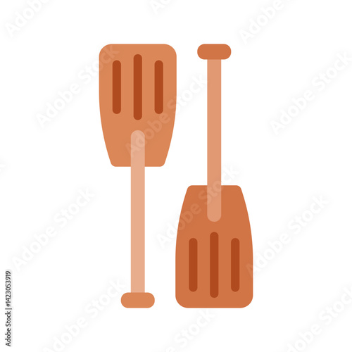 Oars icon vector image. Suitable for mobile apps, web apps and print media.