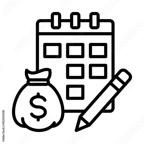 saving plan single icon