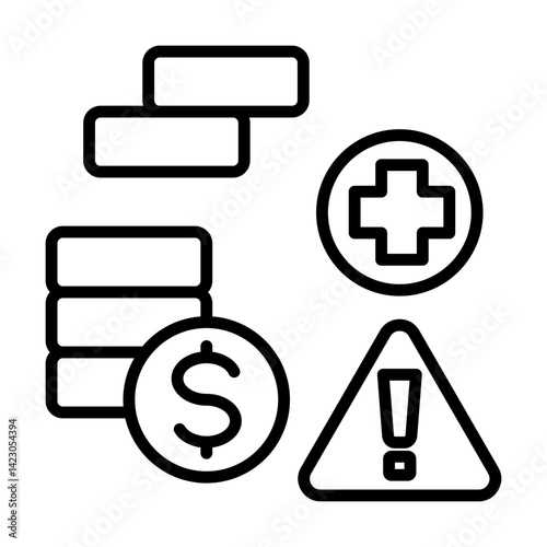 emergency fund single icon