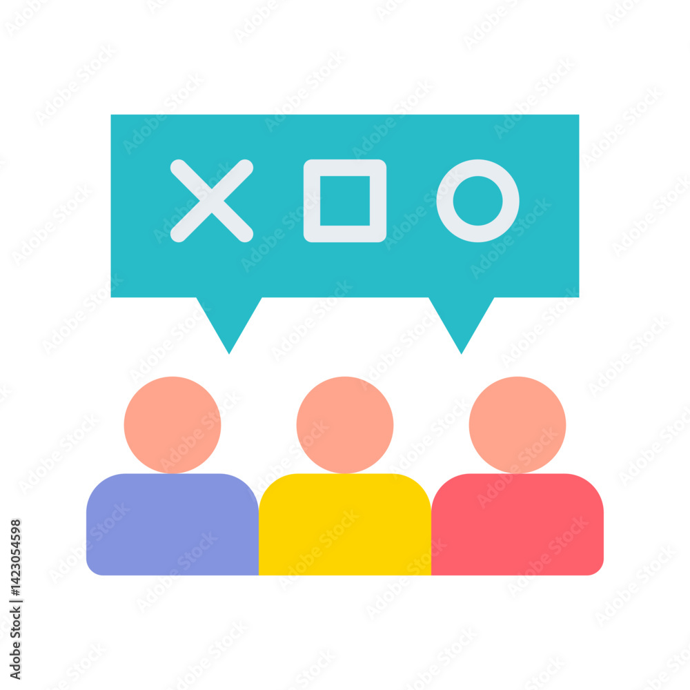 Opinion icon vector image. Suitable for mobile apps, web apps and print media. Opinion icon vector image. Suitable for mobile apps, web apps and print media.