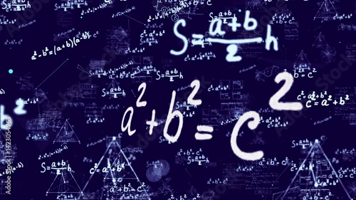 Scientific research teaching and mathematical physics and chemistry formula symbol background