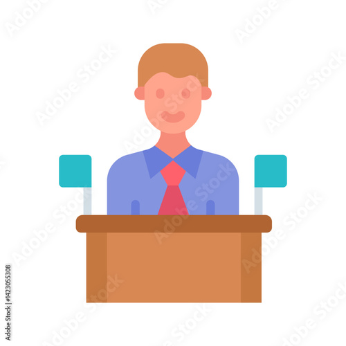 President icon vector image. Suitable for mobile apps, web apps and print media.
