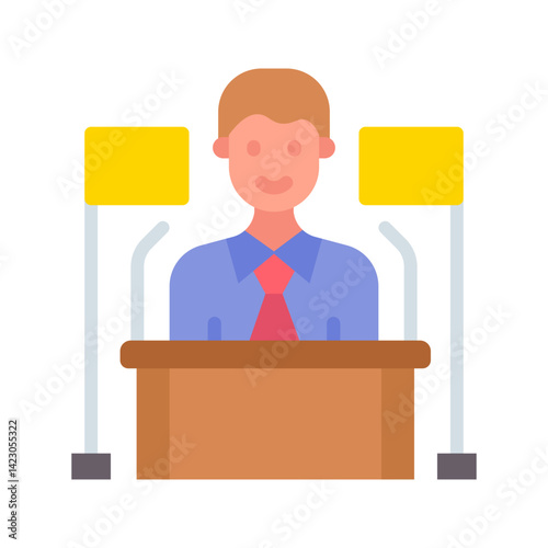 Prime Minister icon vector image. Suitable for mobile apps, web apps and print media.