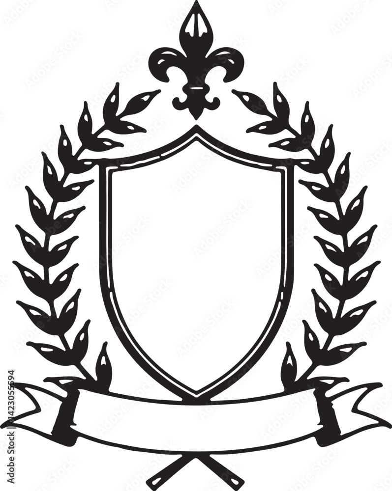 Obraz premium Royal Crest & Shield Vector Bundle 