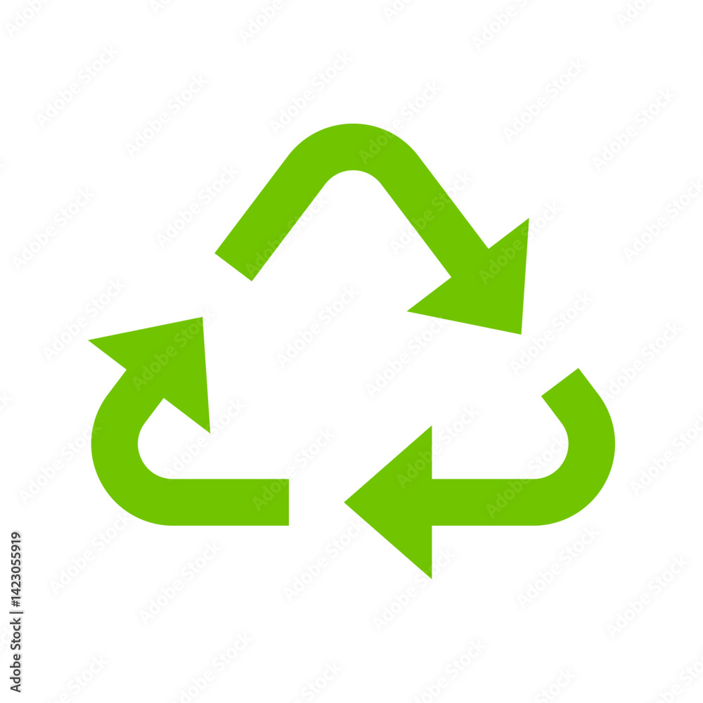 Recycle icon vector image. Suitable for mobile apps, web apps and print media. Recycle icon vector image. Suitable for mobile apps, web apps and print media.