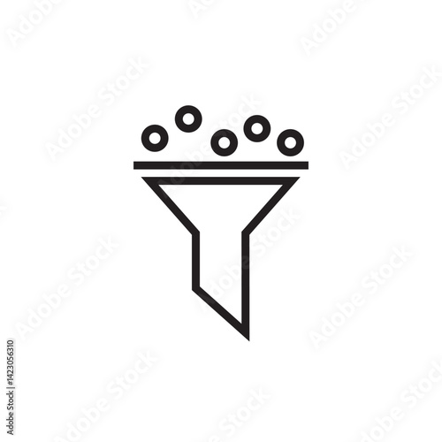 filter icon editable outline stroke vector eps