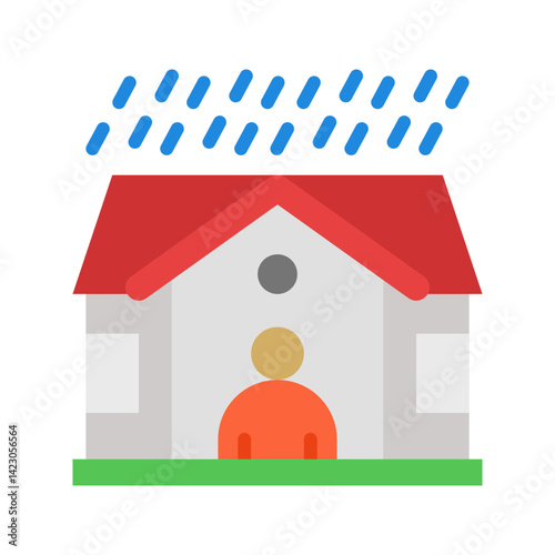 Shelter icon vector image. Suitable for mobile apps, web apps and print media.