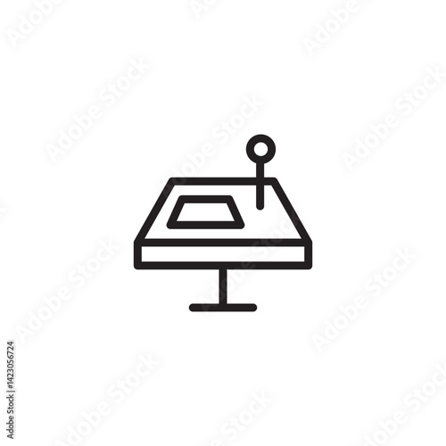 speaker podium icon editable outline stroke vector eps