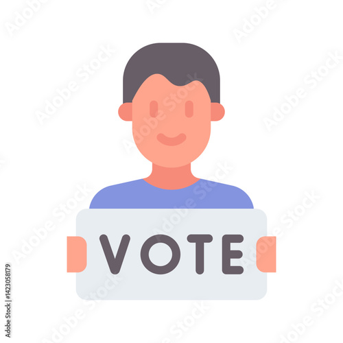 Voter icon vector image. Suitable for mobile apps, web apps and print media.