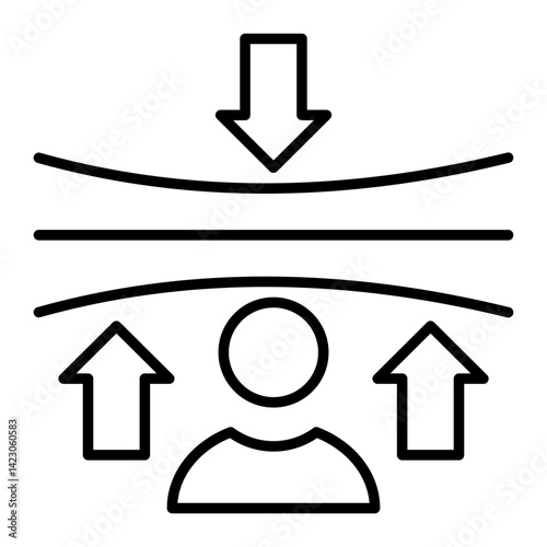Resilience Outline Icon Vector Illustration