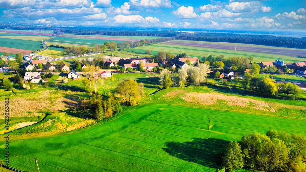 landscape with green grass and clouds landscape with green grass and clouds