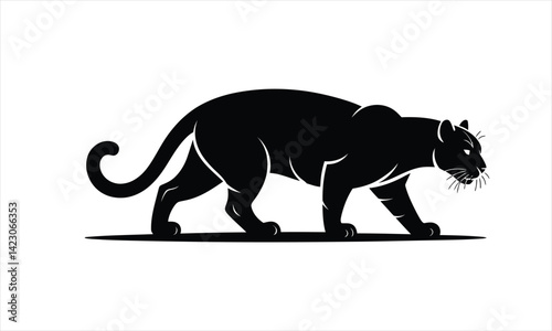 Black Panther Silhouette Stalking
