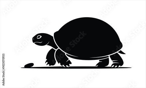  Turtle Silhouette Walking