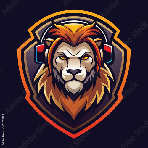Majestic Lion Gamer Emblem