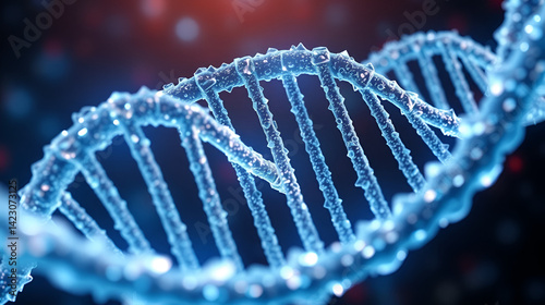 Medical paradigm shift DNA double helix morphing into a personalized holographic health profile