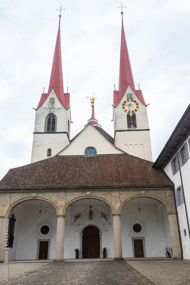 Fototapeta premium Facade of Muri Abbey in the Canton of Aargau, Switzerland