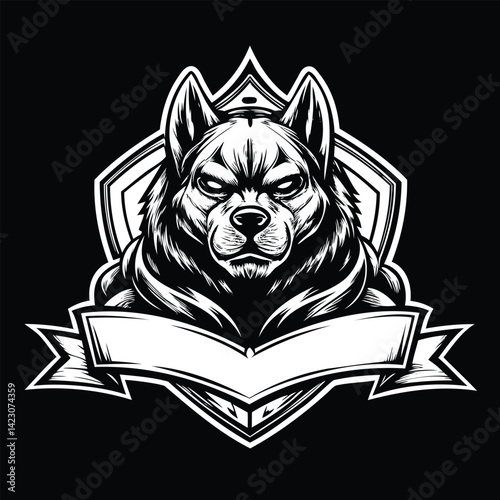 Monochrome Guard Dog Emblem