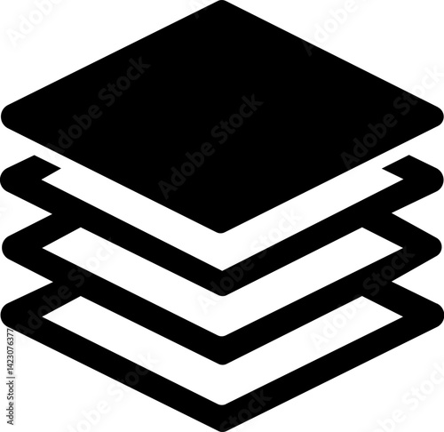 Layers glyph solid icon. Solid icon that can be applied anywhere, simple, pixel perfect and modern style. layer glyph icon. Strong and solid vector icon High quality and easy to edit. layer Solid icon