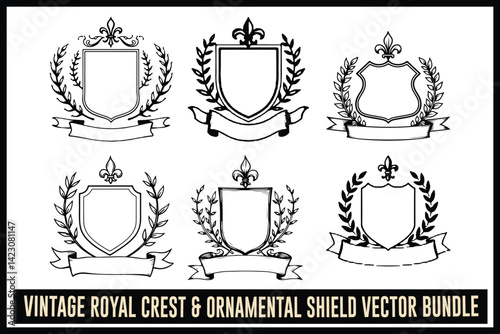 Vintage Royal Crest Shield Bundle