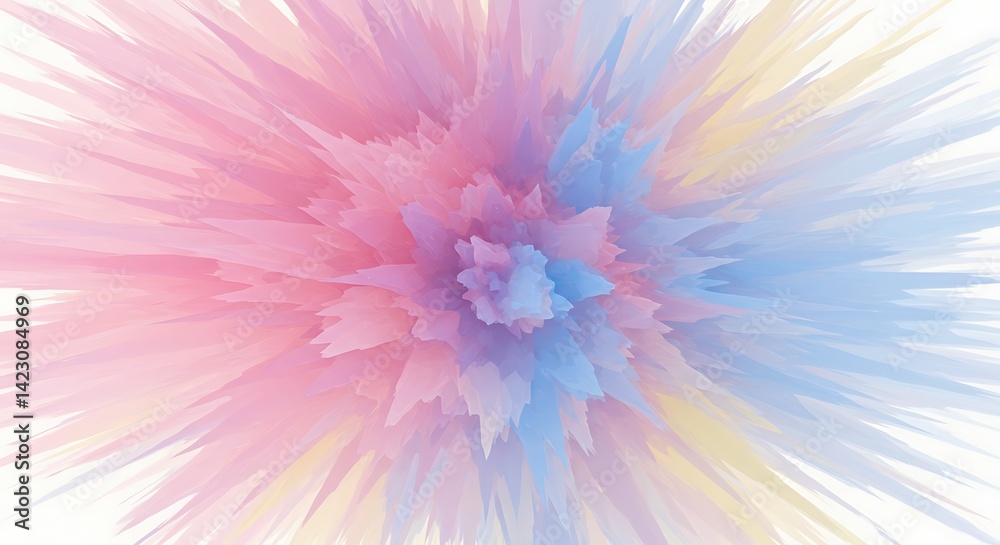Obraz premium Abstract Explosion of Pastel Colors on White Background