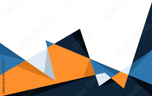 Mountain Abstract Wall Art Landscape Geometric Design Vector Background. Mountain Abstract Design