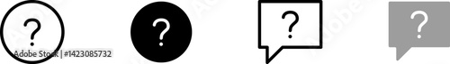 Chat question icon. Question set icon. Help sign. Vector illustration