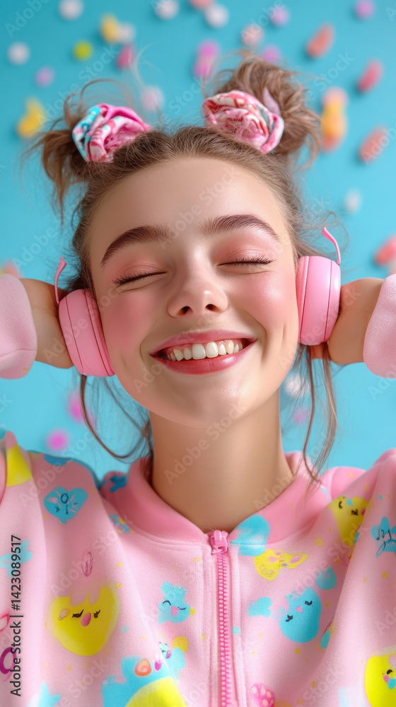 Playful overlay with pastel colors and hand-drawn doodles. Dynamic culture trends
