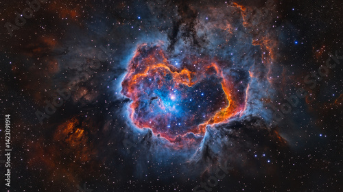 Obraz na płótnie Cosmic Nebula Explosion w salonie