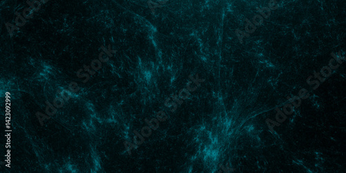 Abstract sea green watercolor hand painted watercolor. Grunge marbled pattern and rough paint brush strokes in Teal color powder explosion, isolated on dark cosmic powder Scattered Copy Space messy