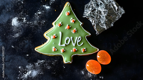 Obraz na płótnie Minimalist style Christmas,Christmas, decoration, Christmas tree,holiday, xmas,winter, decorations,celebration, presents,gift, Santa Claus,ornaments,december,seasonal,art,happy,new year w salonie