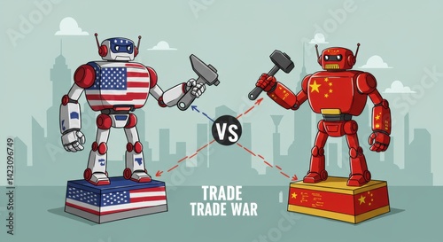 American and Chinese Robot Trade War Showdown