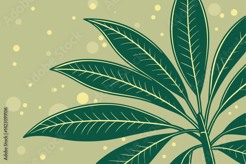 Botanical Leaf Illustration Elegant Nature-Inspired Design