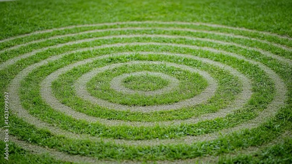 Circular Grass Pattern in Lawn Circular Grass Pattern in Lawn