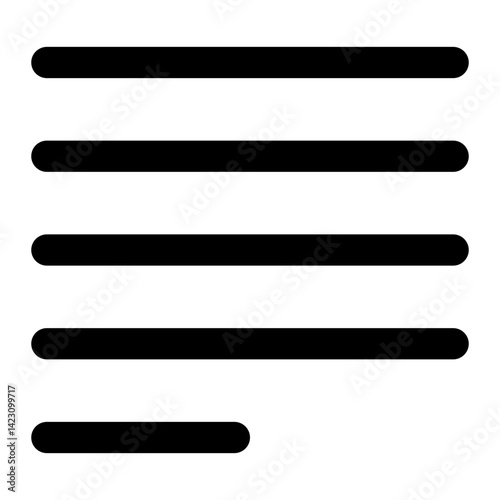 align justify left line icon